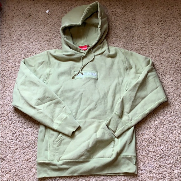 supreme green hoodie